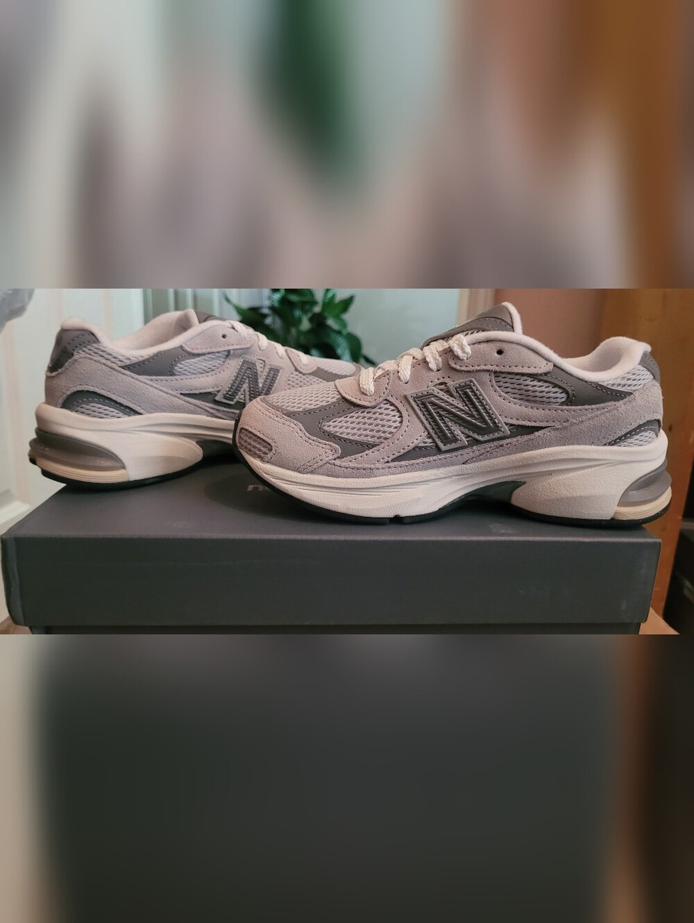 New Balance Lace 2010 1.5 Youth Light Gray Walking Sneakers